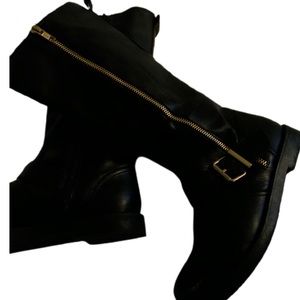 High knee Leather Boots